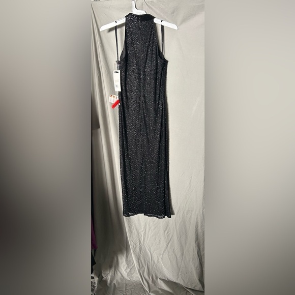 Mac Duggal 5531 NWT BEADED HIGH NECK HALTER MIDI DRESS - Picture 5 of 8